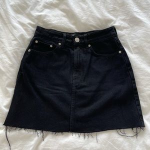 Zara Black Denim Skirt